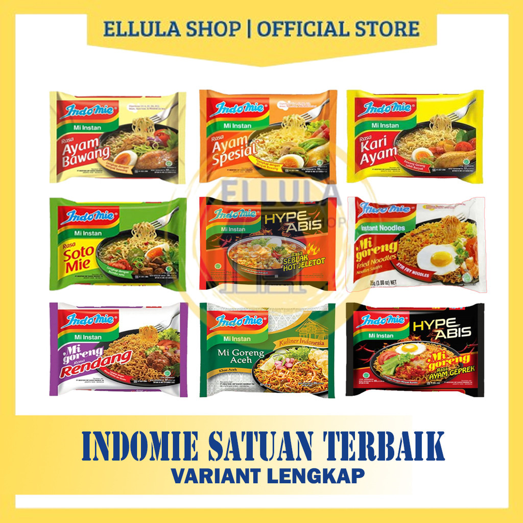 

ELLULA Shop - INDOMIE SATUAN ALL VARIAN SEMUA RASA