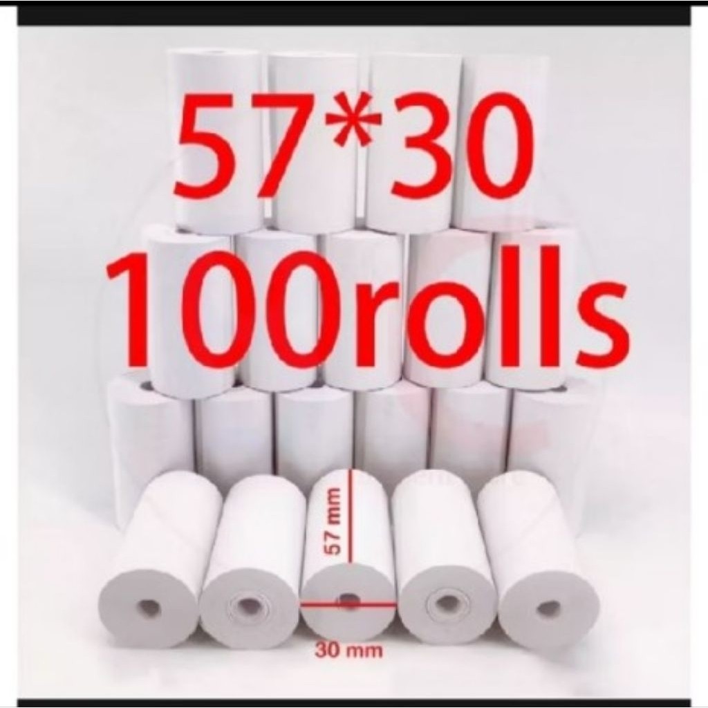 

100 Roll Kertas Kasir Thermal EDC Bluetooth 58x30 Bluetooth