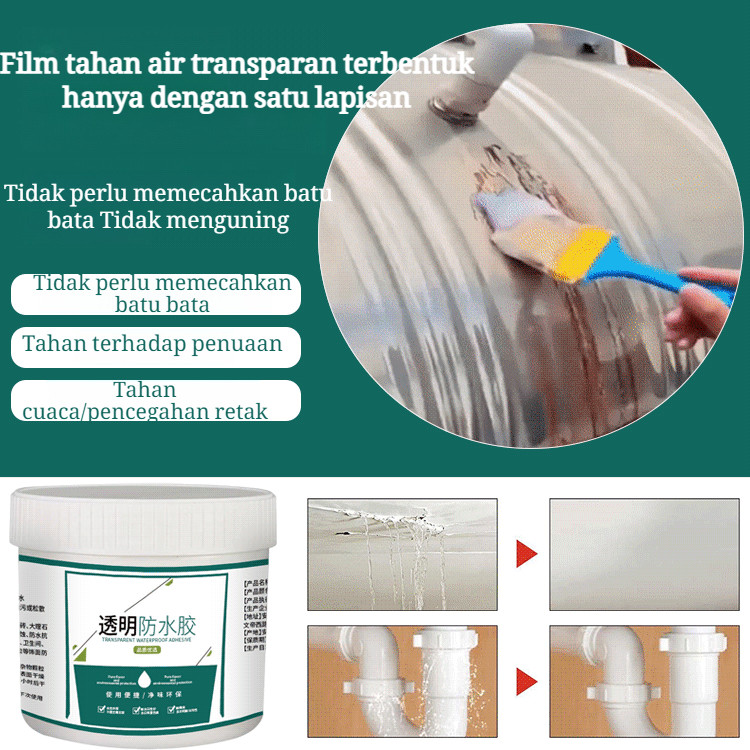 Atap Perekat Genteng Cat Tahan Air Transparan