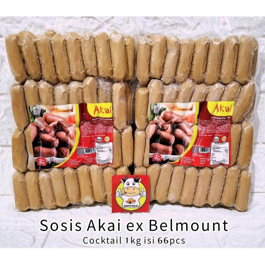 

SOSIS AKAI ex BELMOUNT 1KG - AKAI SOSIS SAPI COCKTAIL 1KG - FROZEN FOOD - BRONTZ JOGJA