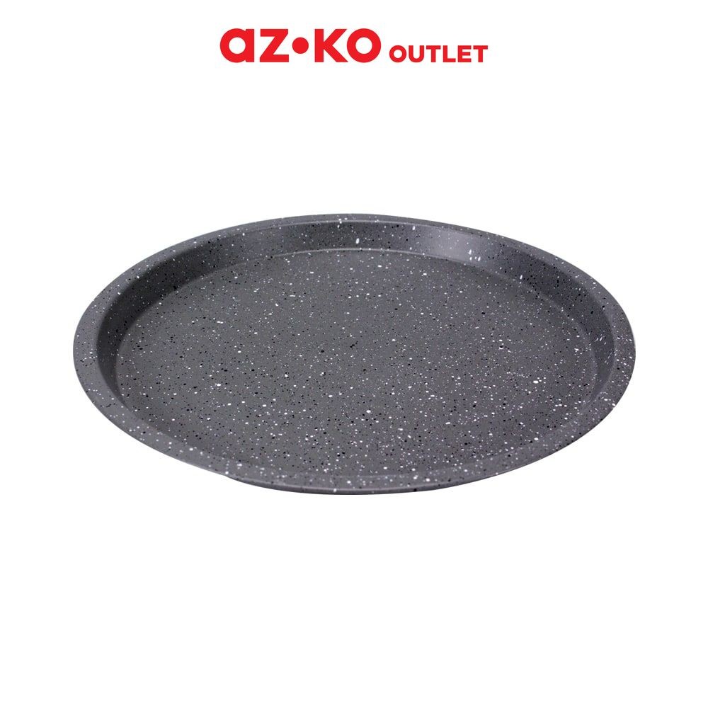AZKO Outlet Kris Loyang Pizza Dengan Marble Coating 29.7 cm - Abu-Abu Baking Tray Pan Oven Dapur