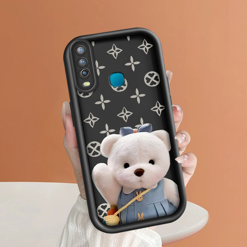 Vivo Y17 Y15 Y12 1902 Untuk Hp Casing Softcase Mode Handphone Cute Bear 4686 Phone Case Soft Silikon