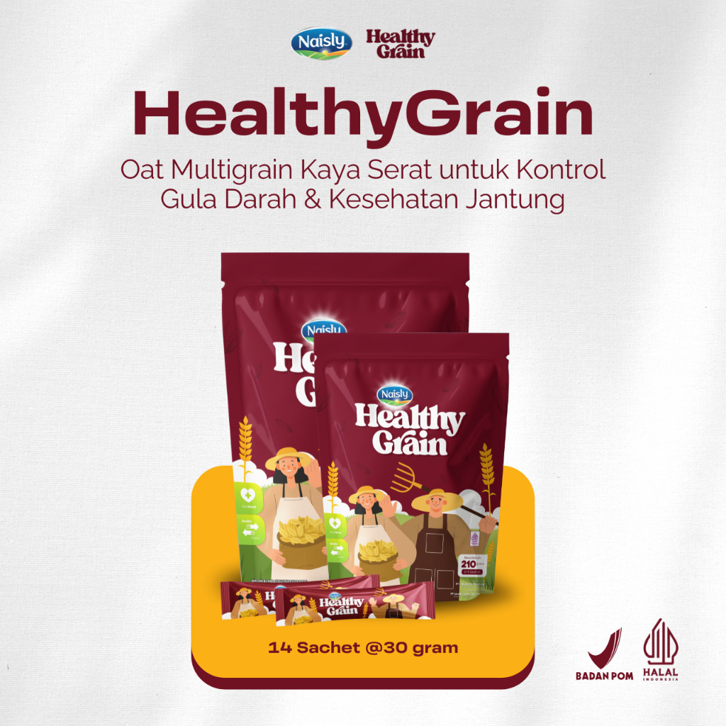 

Healthy Grain Multigrain Sehat untuk Hipertensi Diabetes Kolestrol dan Jantung 2 Pouch