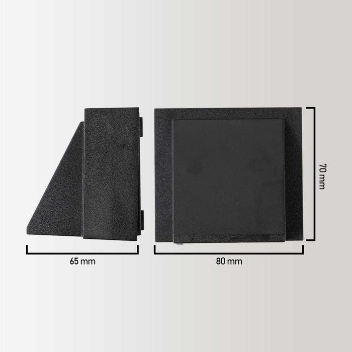 MUMPUNG PROMO Lampu Dinding Minimalis Teras Outdoor Indoor Pagar Taman - 3W HitamPlastik TERLARIS