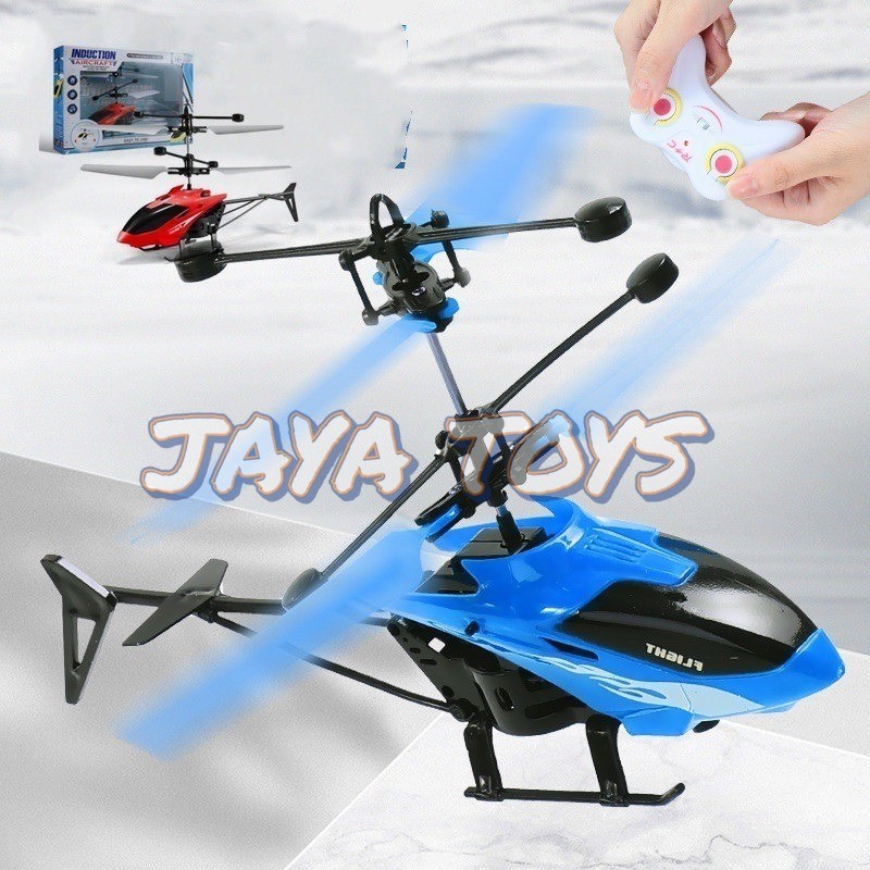 Mainan Anak Helikopter Dengan Remote Control Warna Warni Led Baterai Cas