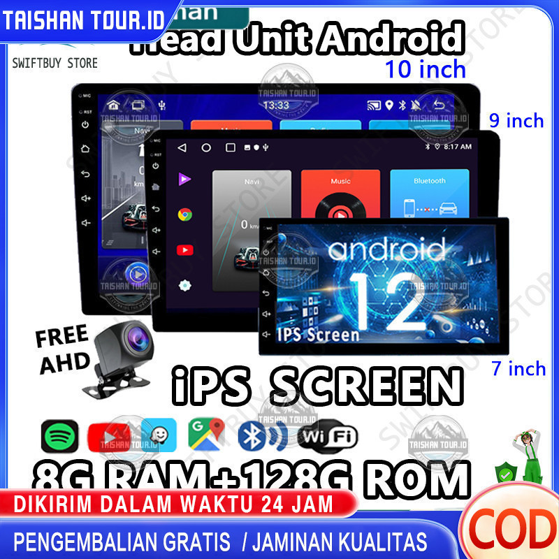 Dual Kipas 8g+128g Ips Screen Head Unit 7/9/10 Inch Car Android 14 Navigasi Untuk Toyota Daihatsu Mi