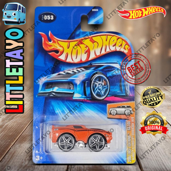 Hot Wheels Blings Plymouth Barracuda 1972 Orange First Edition Blue Card