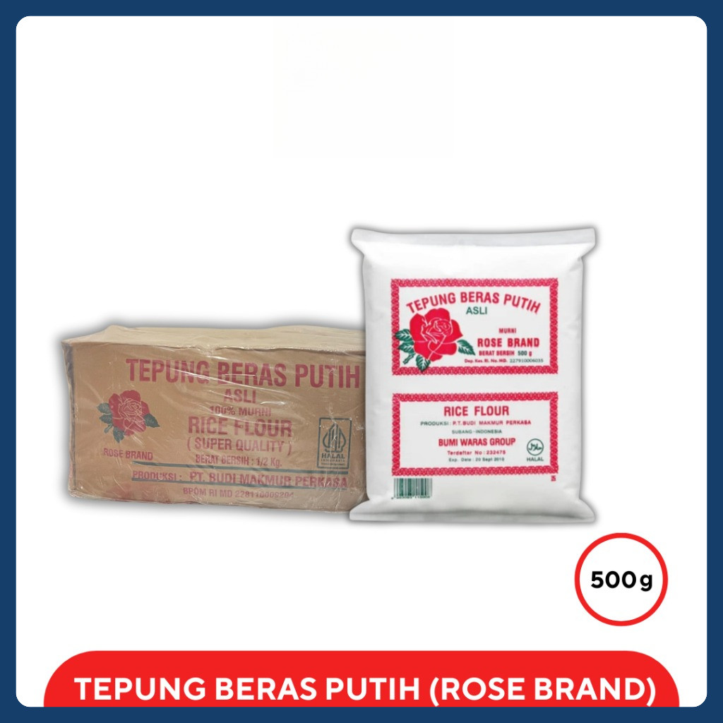 

ROSE BRAND 500G Tepung Beras (1 Dus @20 Bungkus)