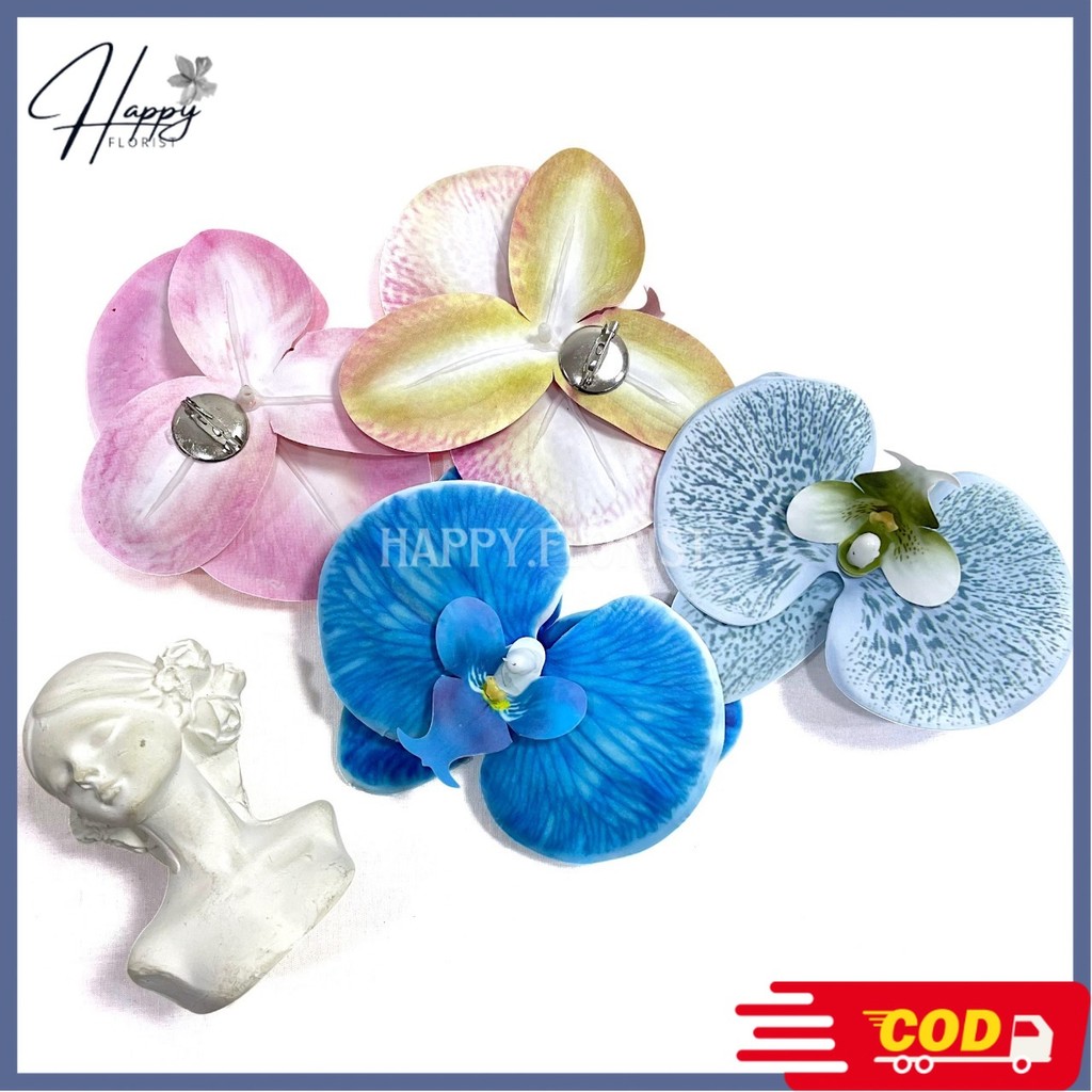 Bross Anggrek Latex / Pin Bunga Anggrek / Bross jilbab / Bros anggrek Latex Premium (Bros Anggrek)