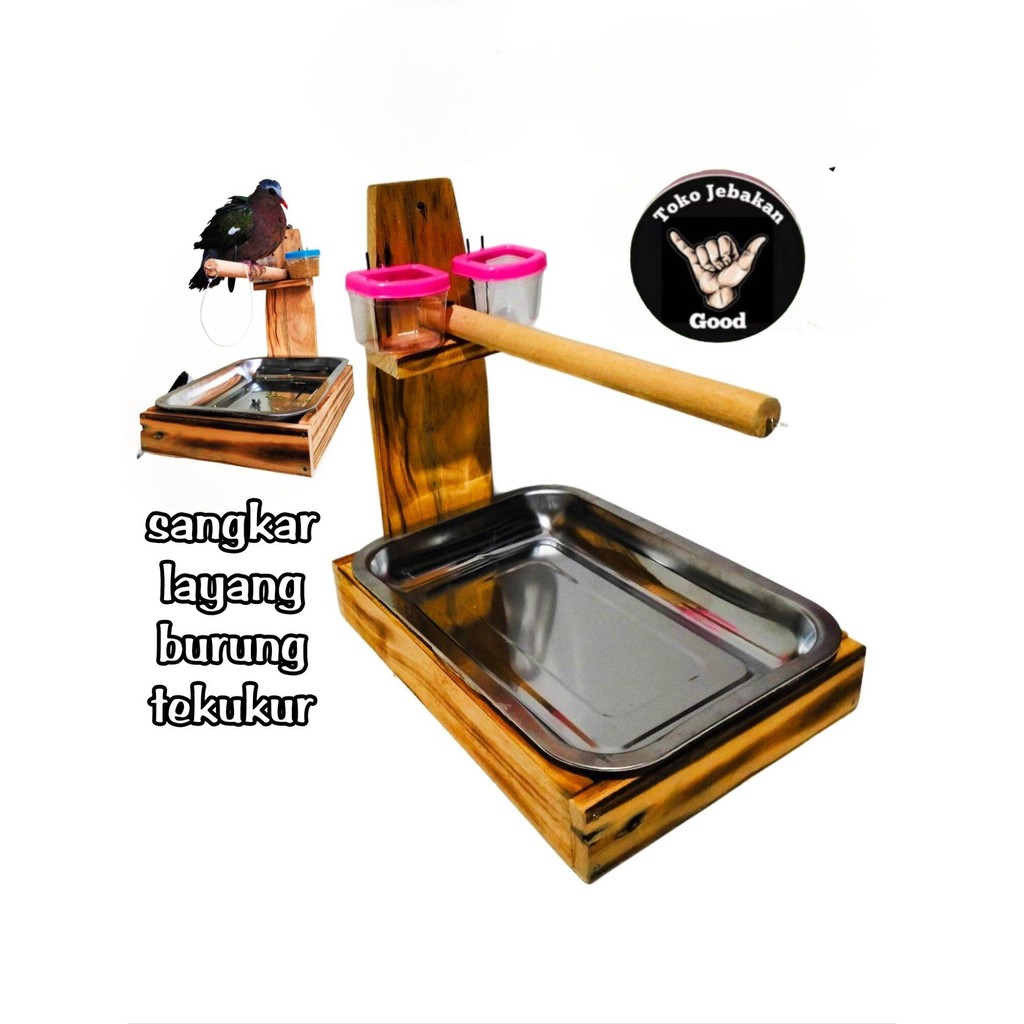 SANGKAR LAYANG TEMPEL BURUNG TEKUKUR LOVEBIRD