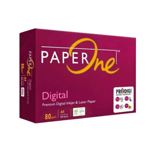 

Paperone Kertas HVS A4 80 gram Putih Polos Digital Carbon Neutral 1 Rim (500 lembar) Kertas HVS