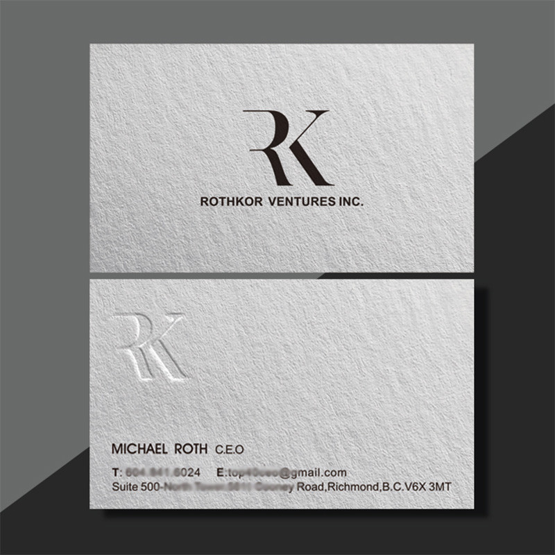 

Custom Business Cards Cotton Paper letterpress Paper Embossed Debossed Cards Thank You Card Greetings Invitations