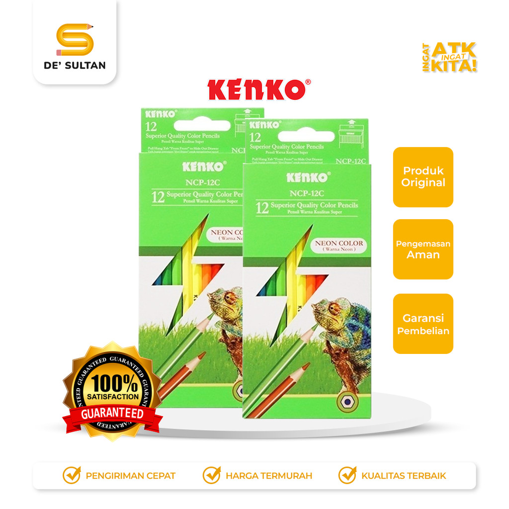 

KENKO 12 PENSIL WARNA NEON/ NEON COLOR PENCIL NCP-12C (1SET)