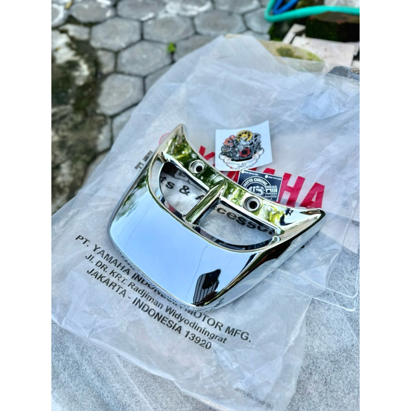 100% ORIGINAL BARU YAMAHA BEGEL BEHEL BELAKANG FIZR FIZ R F1ZR FIZ CHROME KROM CROME