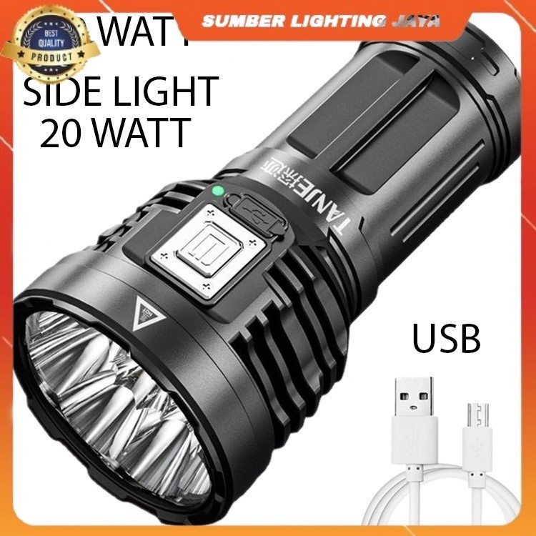 COD & READY STOK SENTER LED 60W + 20W / SENTER LED CHARGEABLE / SENTER CAS LED