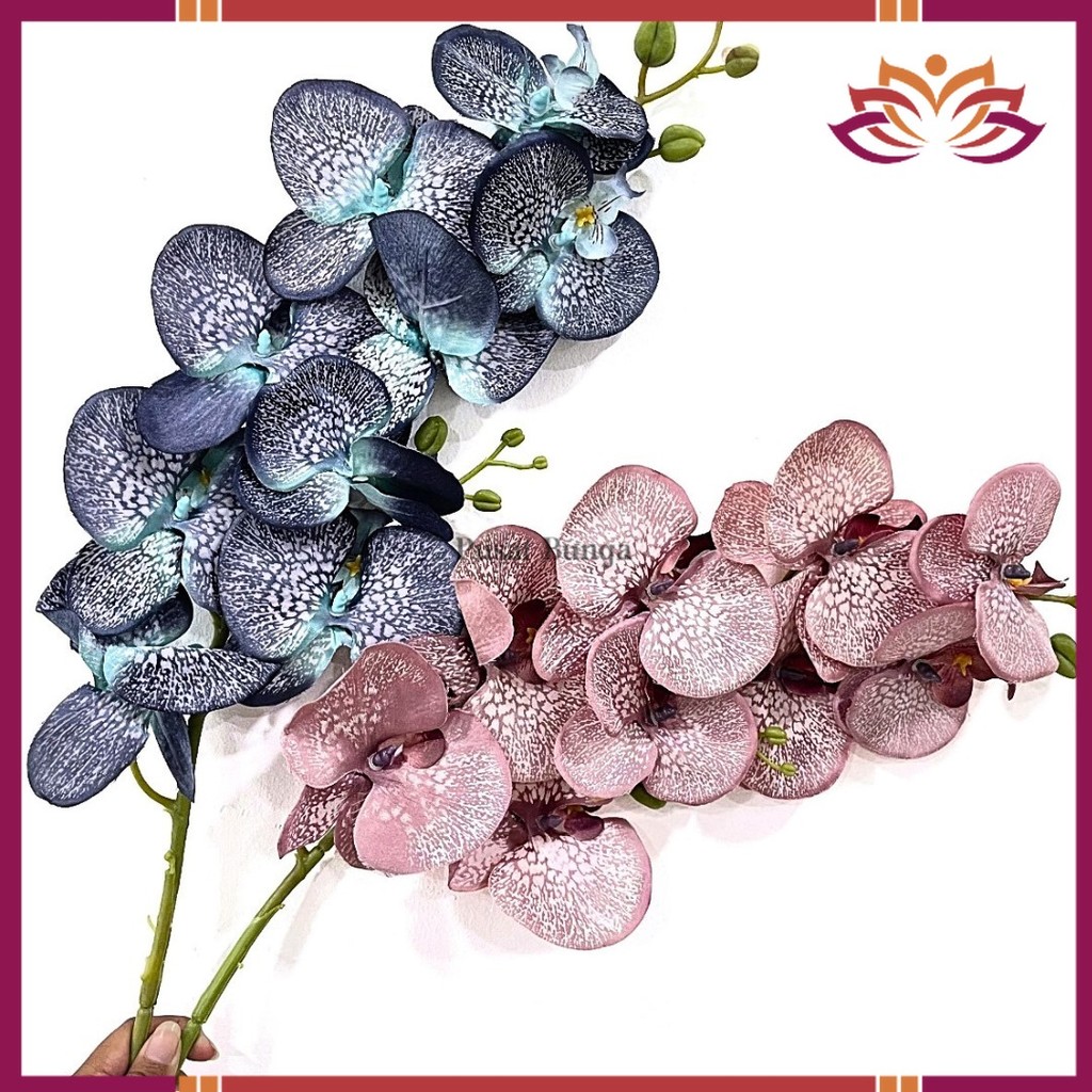 BUNGA ANGGREK KAIN/ANGGREK KAIN 9KUNTUM/BUNGA ANGGREK PALSU/ANGGREK ARTIFICIAL PREMIUM (ME-112)