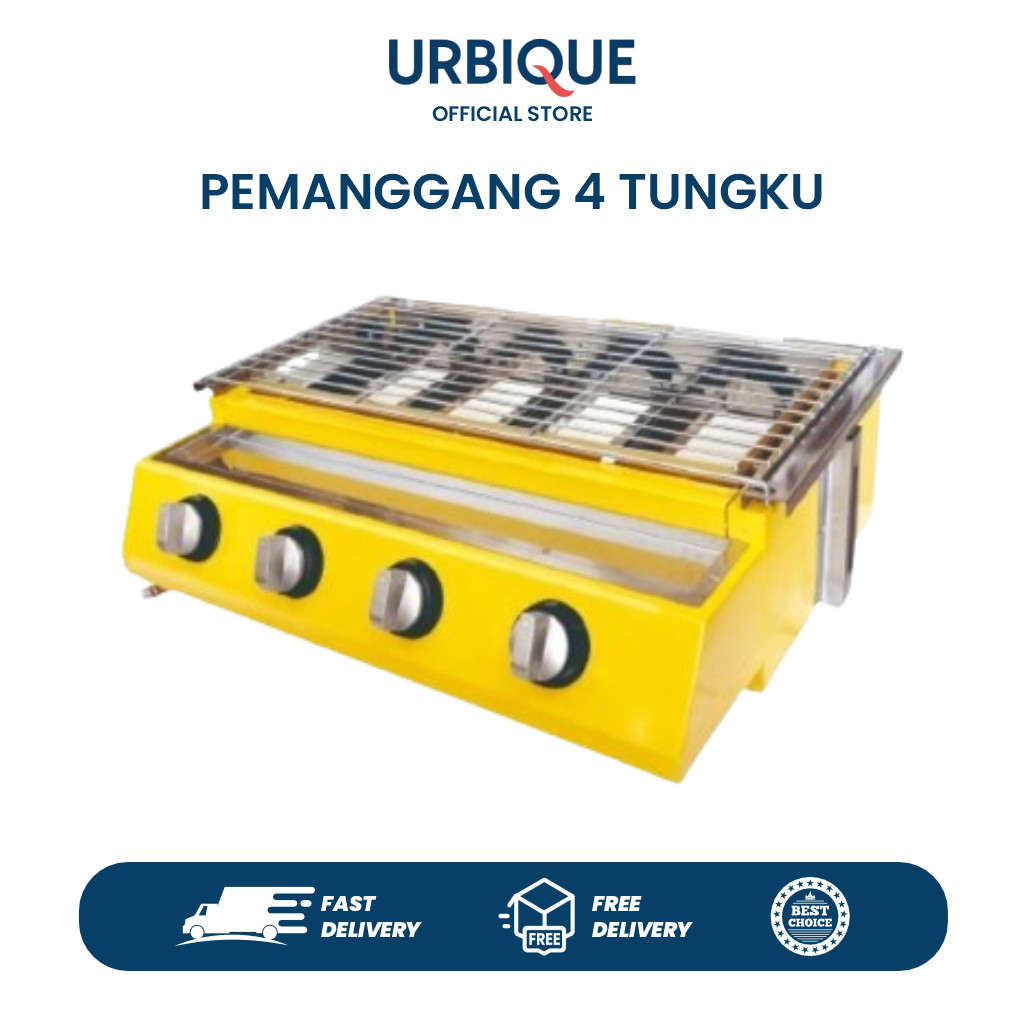 Kompor Pemanggang Sosis / Gas Roaster 4 Tungku / Kompor Gas Pemanggang 4 Tungku