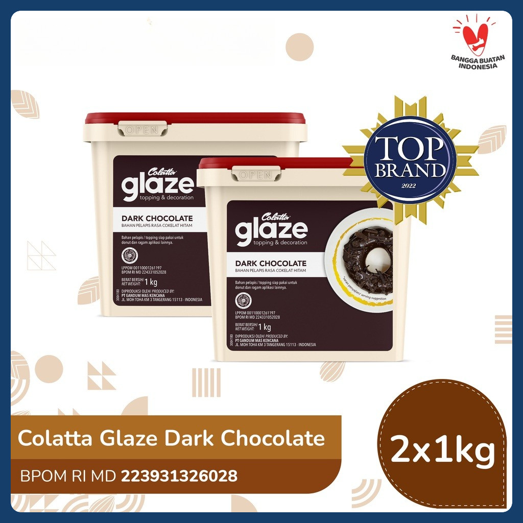 

Bundling Colatta Glaze Dark - Bahan Pelapis Rasa Coklat 1Kg - Isi 2