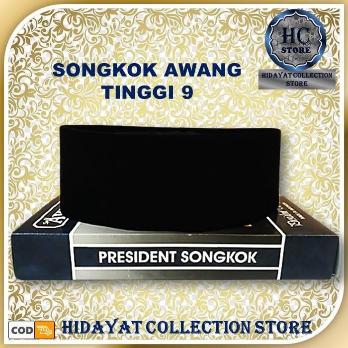 Songkok Awang Exclusive Songkok President Songkok Hitam Tinggi 9cm Kopiah - NO.5