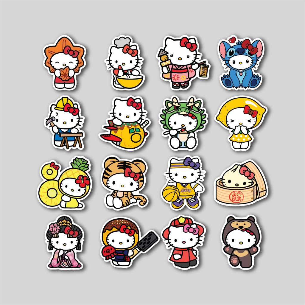 

Sticker Pack Hello Kitty Cosplay | Sticker Tumbler | Stiker Laptop Koper Helm