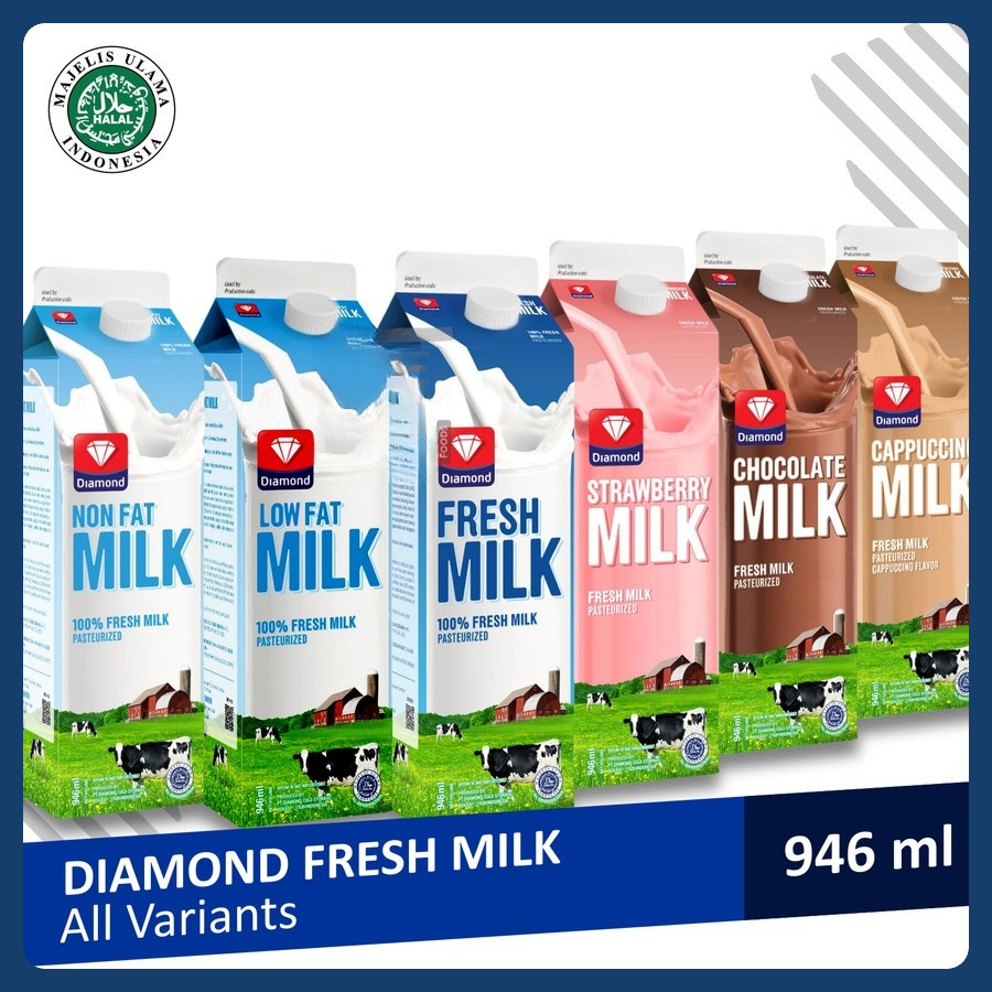 

Susu Diamond Fresh Milk | Susu Segar Pasteurisasi 946ml