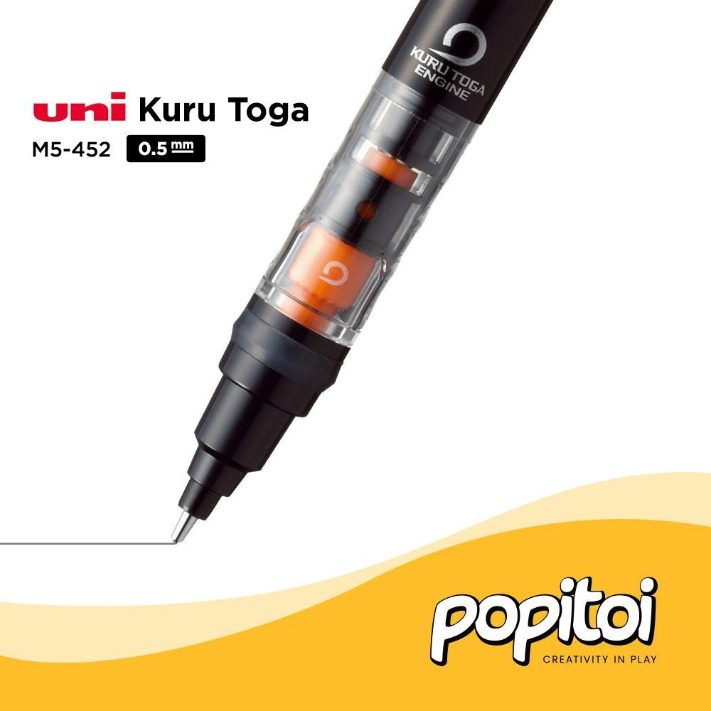 

UNI Kuru Toga M5-452 1P Pipe Slide Mechanical Pencil 0.5 mm Kurutoga pensil mekanik cetek pipeslide Drafting