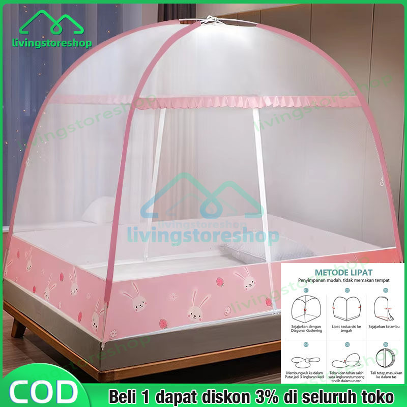 kelambu tidur Portable 180 x 200 220x200Kelambu Lipat Kelambu Tempat Tidur Dewasa Anti Nyamuk Kelamb