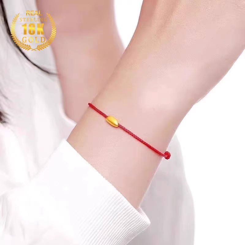 Gelang Tali Merah Emas 18k Untuk Pria Dan Wanita Pasangan