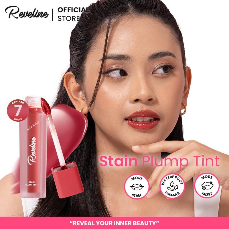 

Reveline Liptint Stain Plump Tint (3,5ml) BPOM | Lip tint Bibir Gloss Lipstick Waterproof