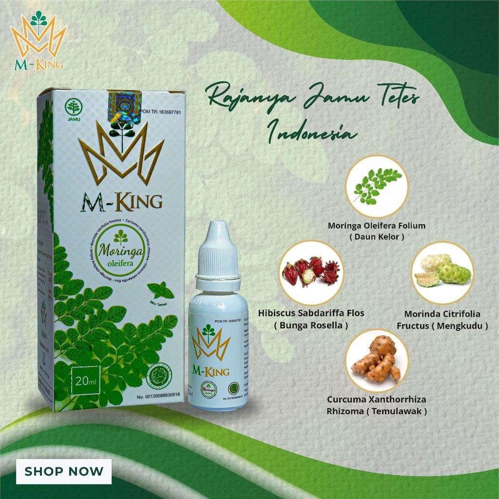 M-KING Tetes Herbal – Obat Stroke, Diabetes, Gagal Ginjal, Kolesterol, Maag, Wasir | BPOM & Halal