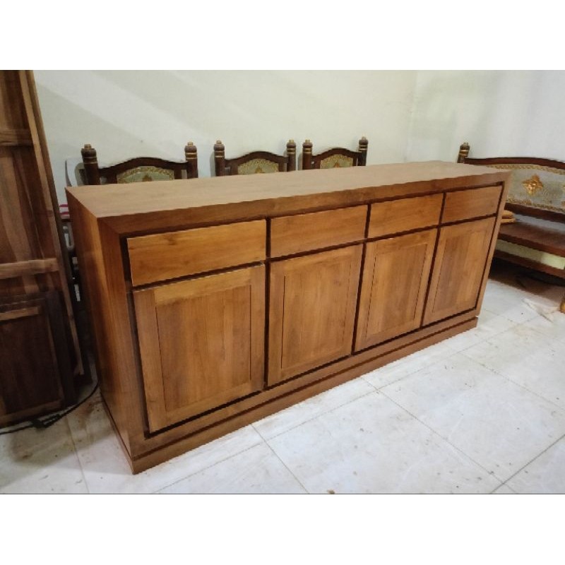 Best Seller Bufet Buffet Meja Tv Polos Minimalis Kayu Jati Furniture Jepara