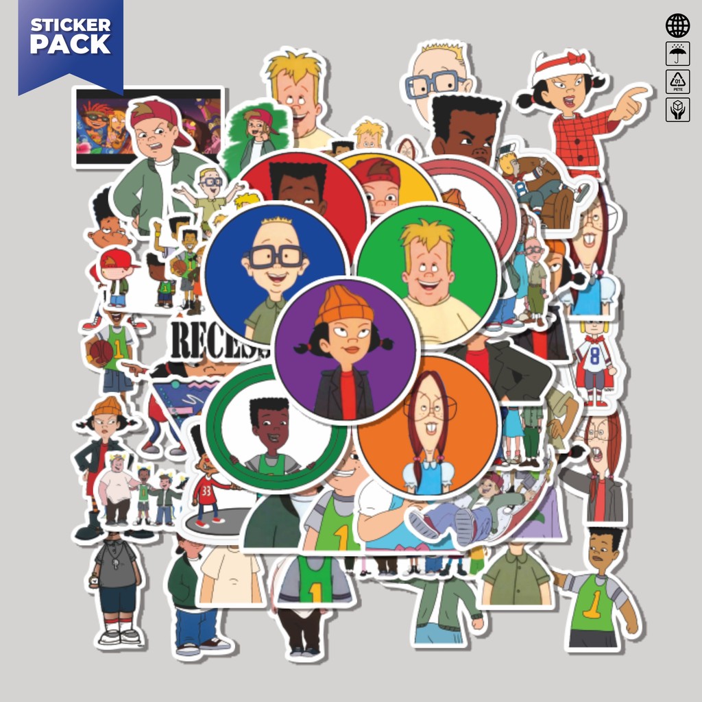 

[100PCS]Stiker Pack Sticker Kartun Recess Aesthetic Vinyl Anti Air Dekorasi Sticker Laptop Buku Journal Koper Helm Casing HP Gitar Helm Skateboard