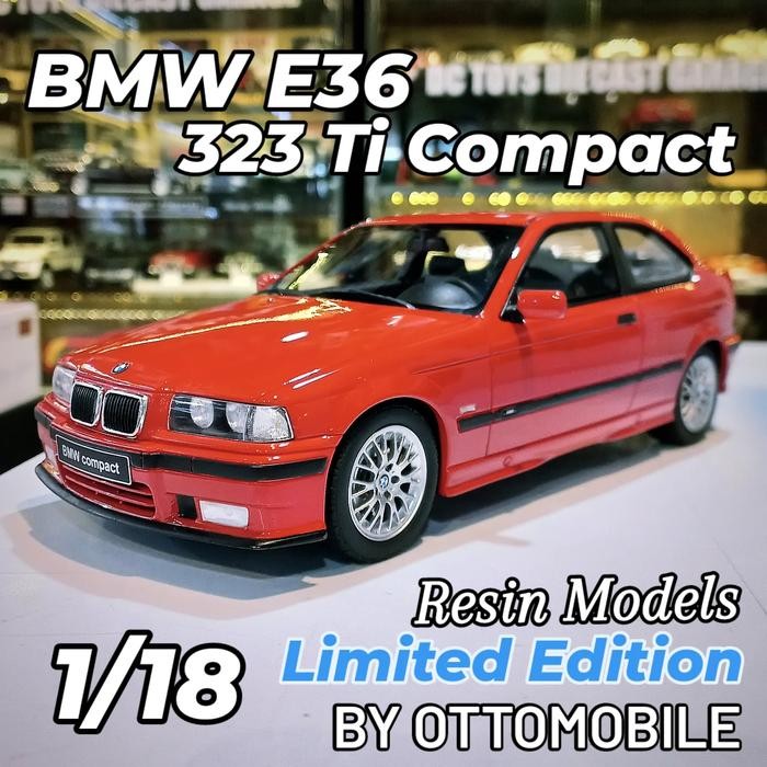 Diecast BMW E36 323i Compact Red Ottomobile Resin Models Limited Edition