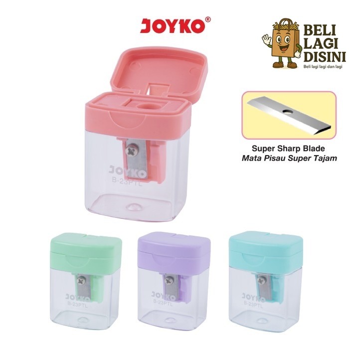 

(1 PCS) Rautan Serutan Sharpener Joyko B-23PTL Orotan 1 Lubang Warna Pastel