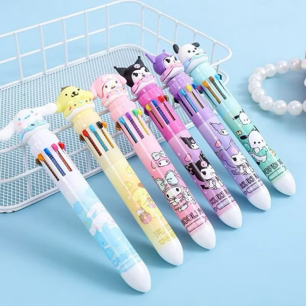 

Mix 6pcs Pena Mekanik Karakter Kartun Pulpen 10 Warna Lucu 3D DOLL Bolpen Gel Tinta Donat Animasi 10 Warna Alat Tulis Sekolah Anak