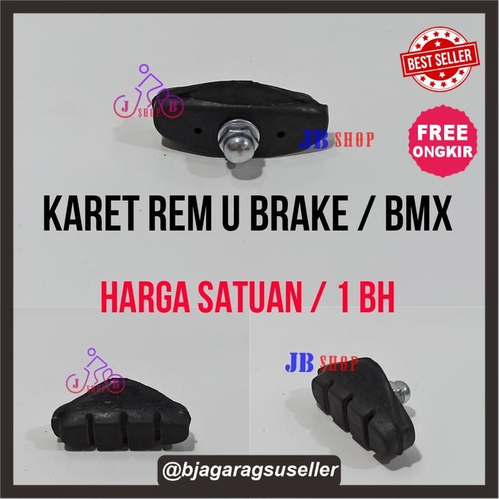 KARET REM KAMPAS REM SEPEDA V U BRAKE SHOE PAD SEPEDA MTB BMX ANAK CTB JENGKI DLL - BMX - U BRAKE