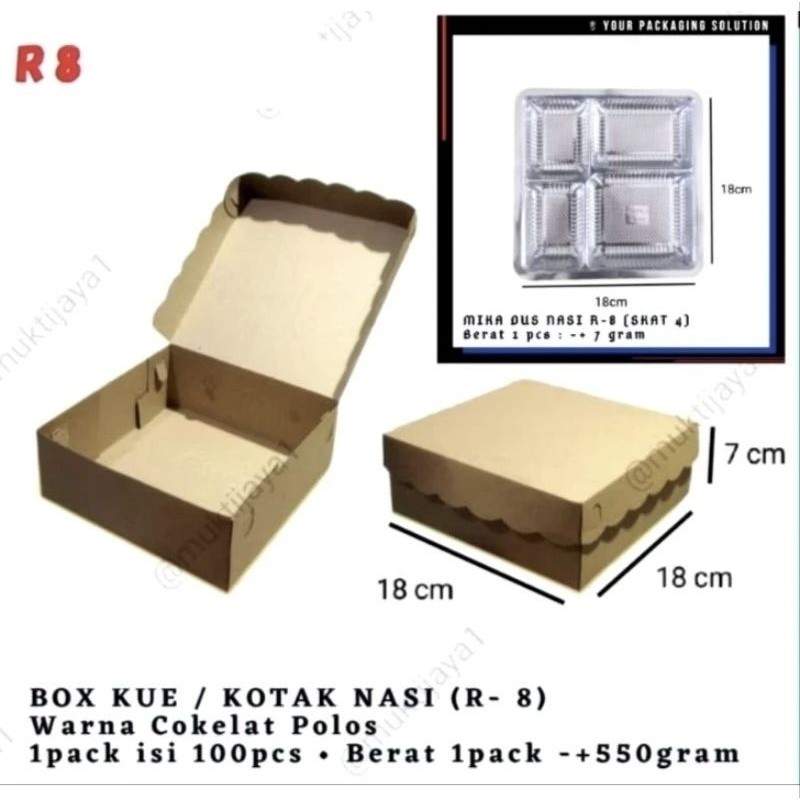 

Dus Kotak Nasi R8 Coklat Kotak Nasi / Kotak Kue Best Seller