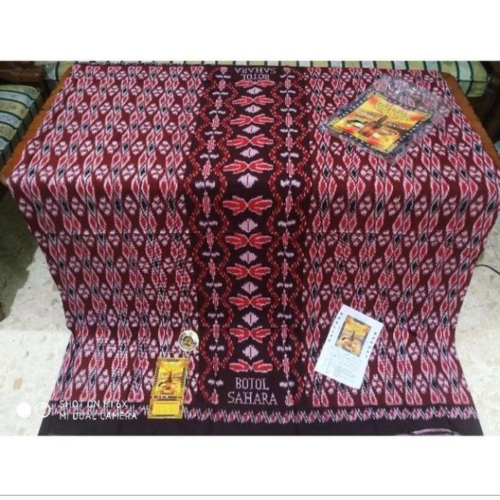SARUNG GOYOR Merek BOTOL SAHARA / SARUNG LEMBUT / SARUNG SANTRI / SARUNG MONDOK - Merah