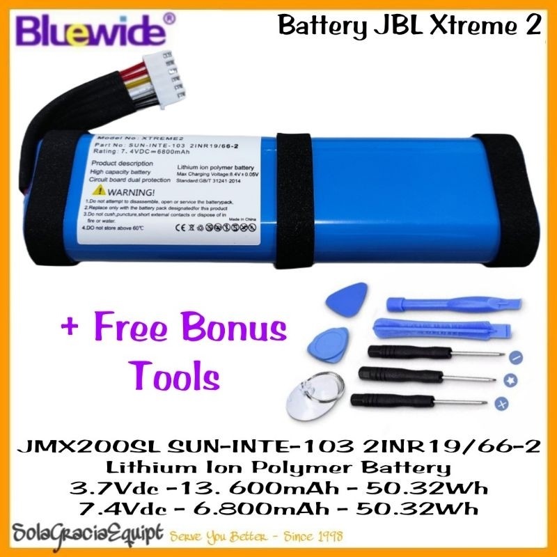 Batre / Baterai / Battery JBL Xtreme 2 / Extreme 2 - 7.4Vdc 6.800mAh / 5.200mAhCO