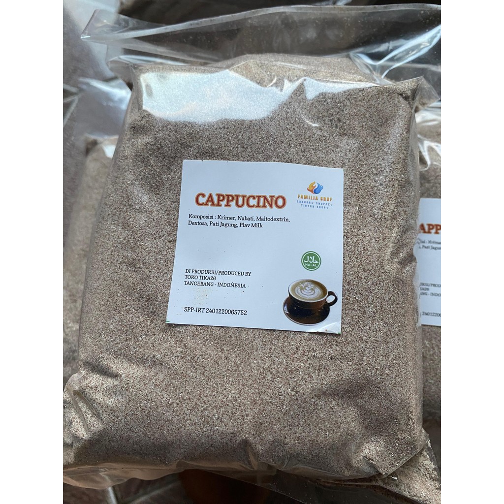 

TERLARIS - BUBUK MINUMAN CAPPUCINO 1 KG RENDAH GULA FAMILIA GRUF KOPI CAPPUCINO PREMIUM