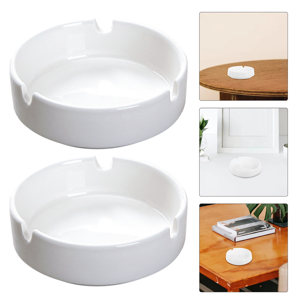 4 inch Asbak Keramik / asbak keramik putih / Tempat Abu / Asbak Bulat / Asbak Rokok