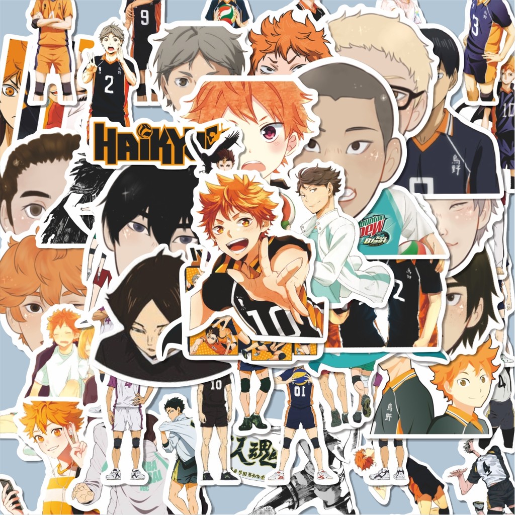 

100PCS Lucu Sticker Anime Haikyuu!! (Volleyball) Stiker Aesthetic Stiker Anti Air Stikers Berperekat Waterproof sticker decal buat Motor Helm Buku Journal Koper Casing HP Laptop Botol Minum Hadiah anak