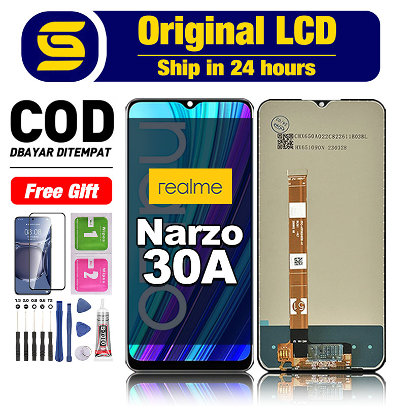 LCD Realme Narzo 30A Ori fullset asli touchscreen original 100% lcd For Glass Digitizer COD