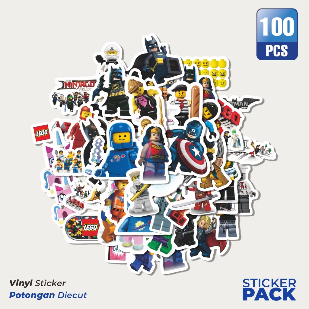 

Stiker Vinyl Sticker Kartun The Lego Movie Sticker Waterproof Aesthetic- Untuk Laptop, Motor, dan Helm - Paper Stationery Pack