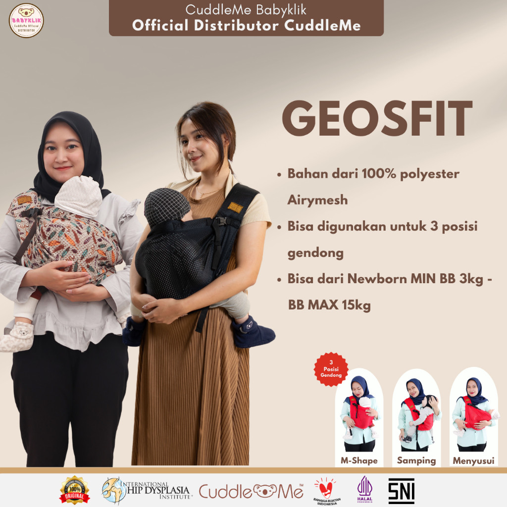 CuddleMe Geosfit Gendongan Bayi M Shape Newborn
