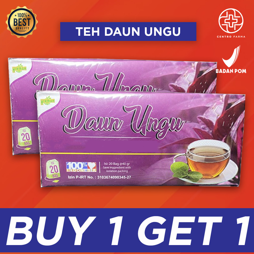 

[BUY 1 GET 1] Teh Celup Daun Ungu Teh Herbal Mengatasi Wasir / Ambeien