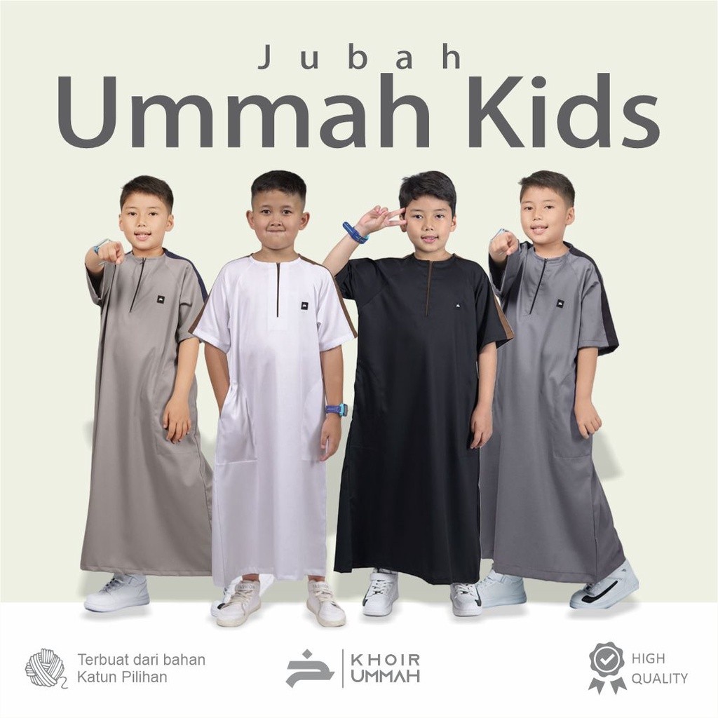 Khoirummah Gamis Ummah Anak Lengan Pendek All Variant