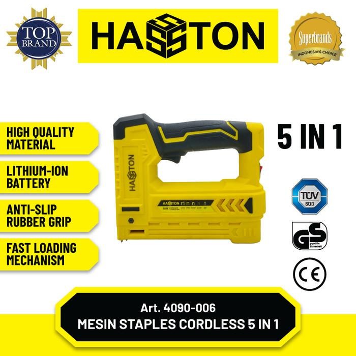 

Hasston Mesin Staples Cordless 5 in 1 / Cordless Staples Gun(4090) - Type 2 in 1