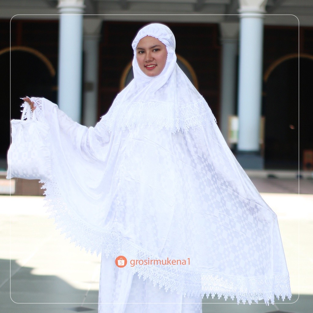 Ready mukena terusan sutra mukena lajuran sutra mukena sutra kotak mukena sutra original mukena sutr