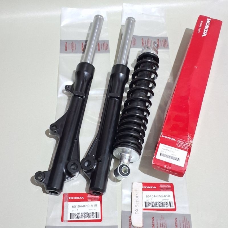 Shockbreaker belakang + as shock+ tabung depan honda vario 125 fi old Vario 150 KZR